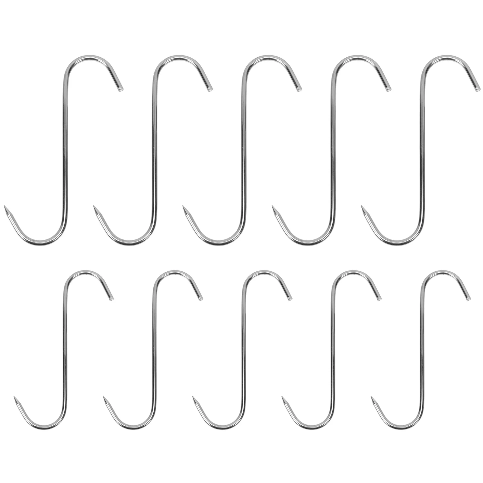 

10pcs Butcher Hooks Stainless Steel Hooks Poultry Hooks Shaped Hooks for Shop Home