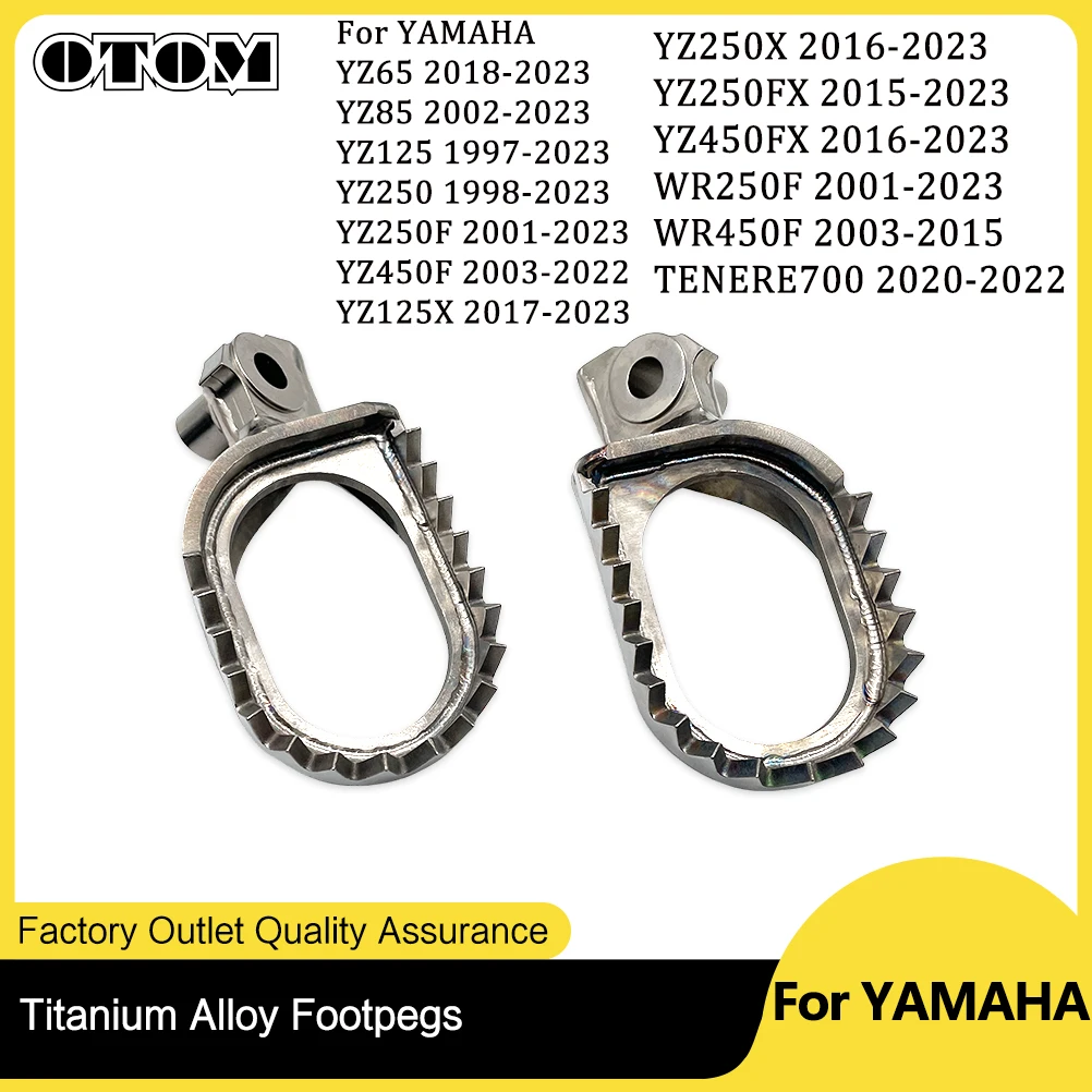 

Подножки из титанового сплава Yamaha, подставка для ног, подножки, передние педали для YZ250F YZ450F YZ250FX YZ450FX WR250 1997-2023, мотоцикл