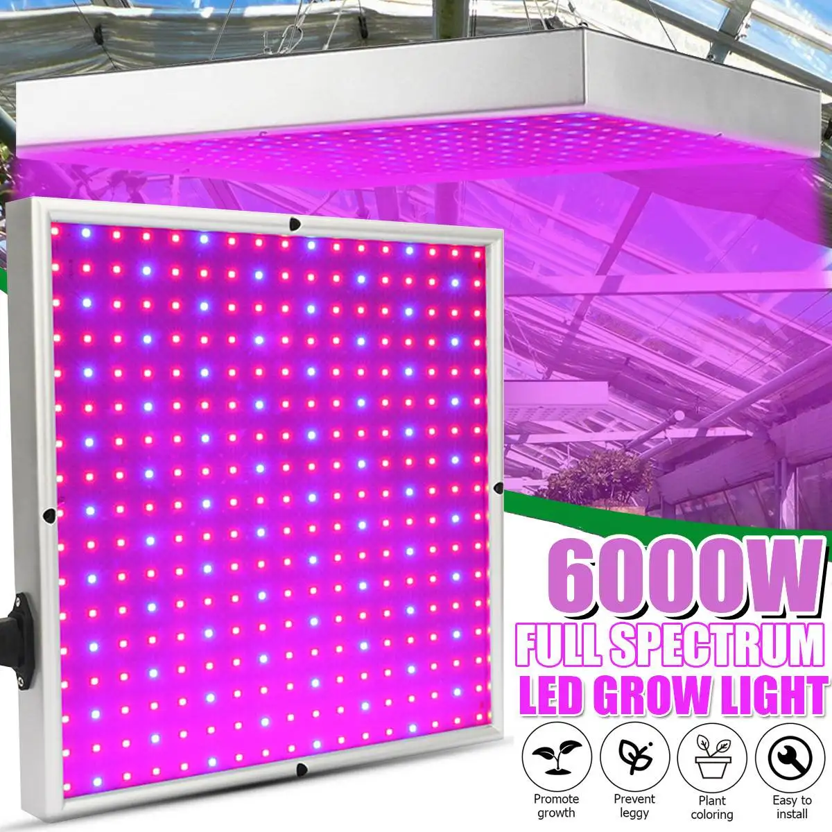 

289LED 6000W LED Grow Light Full Spectrum LED Plant Grow Light Veg Bloom Lamp Indoor Plant Growing Light Greenhouse AC100-240V