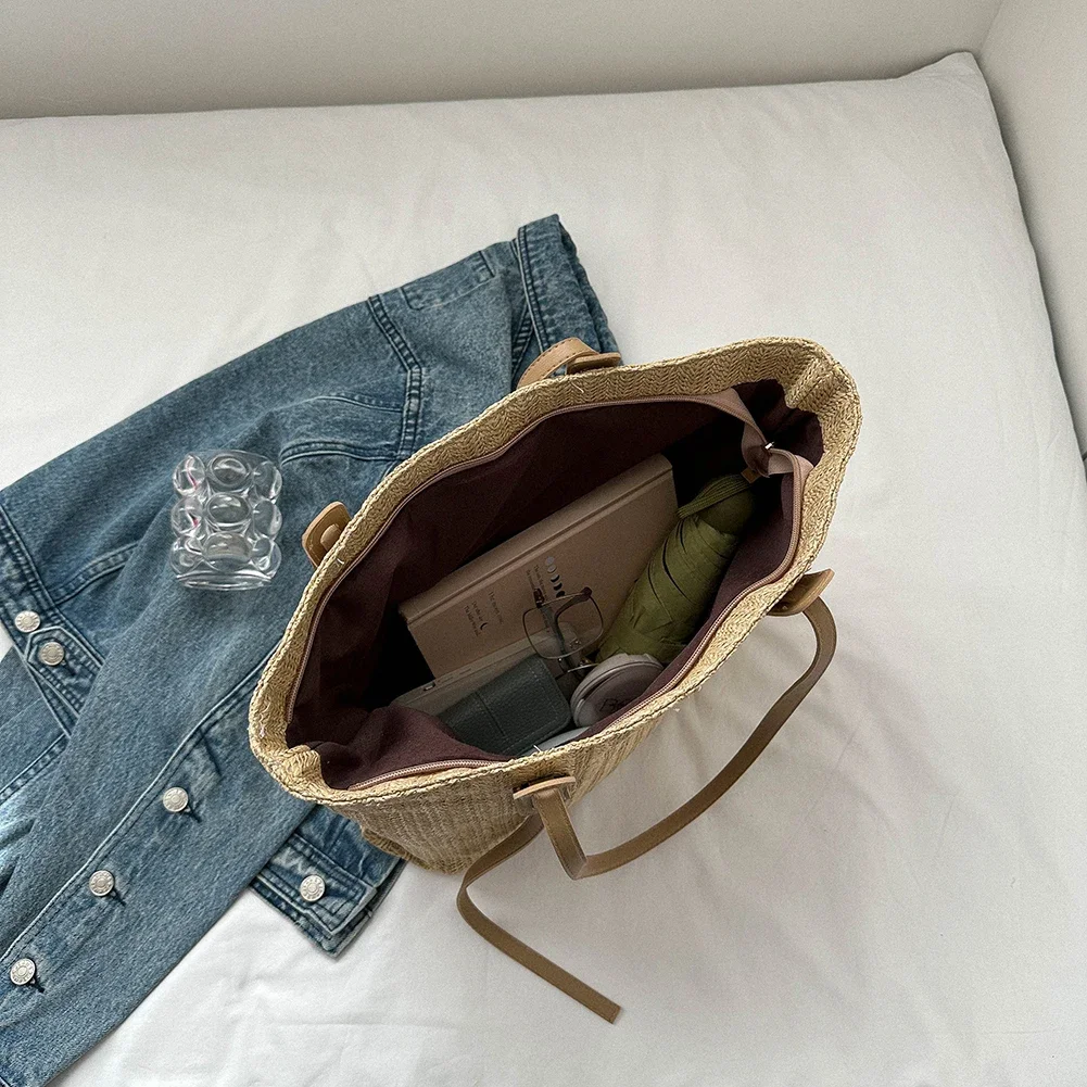 Повседневная одежда Grote Capaciteit Handtassen Nieuwe Mode Strand Vrouwen Schouder Eenvoudige Boodschappentas