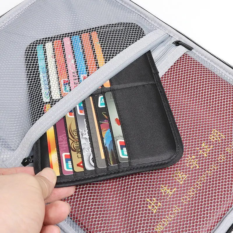 Large Capacity Multi-Layer Document Tickets Storage Bag Multifunction File Organizer Case Home Travel Passport Briefcase Supplie