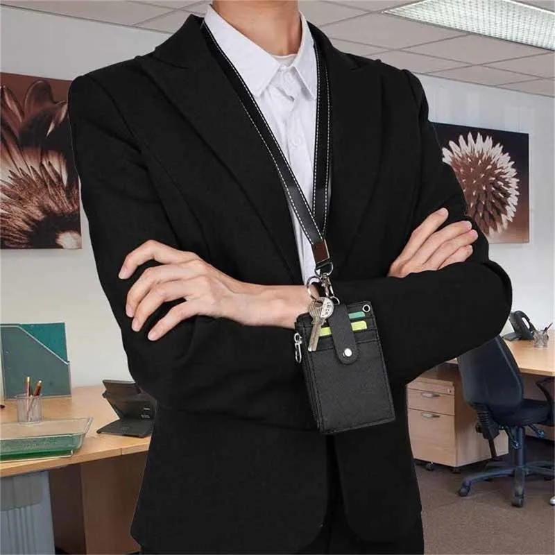 Держатель для бейджа офисной работы школы удостоверения личности с брелоком