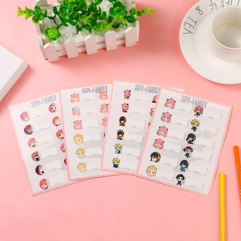 

SPY×FAMILY Name Sticker Anime Anya Forger Stickers Waterproof Print Labels Children School Stationery Variety Patterns Boy Tag