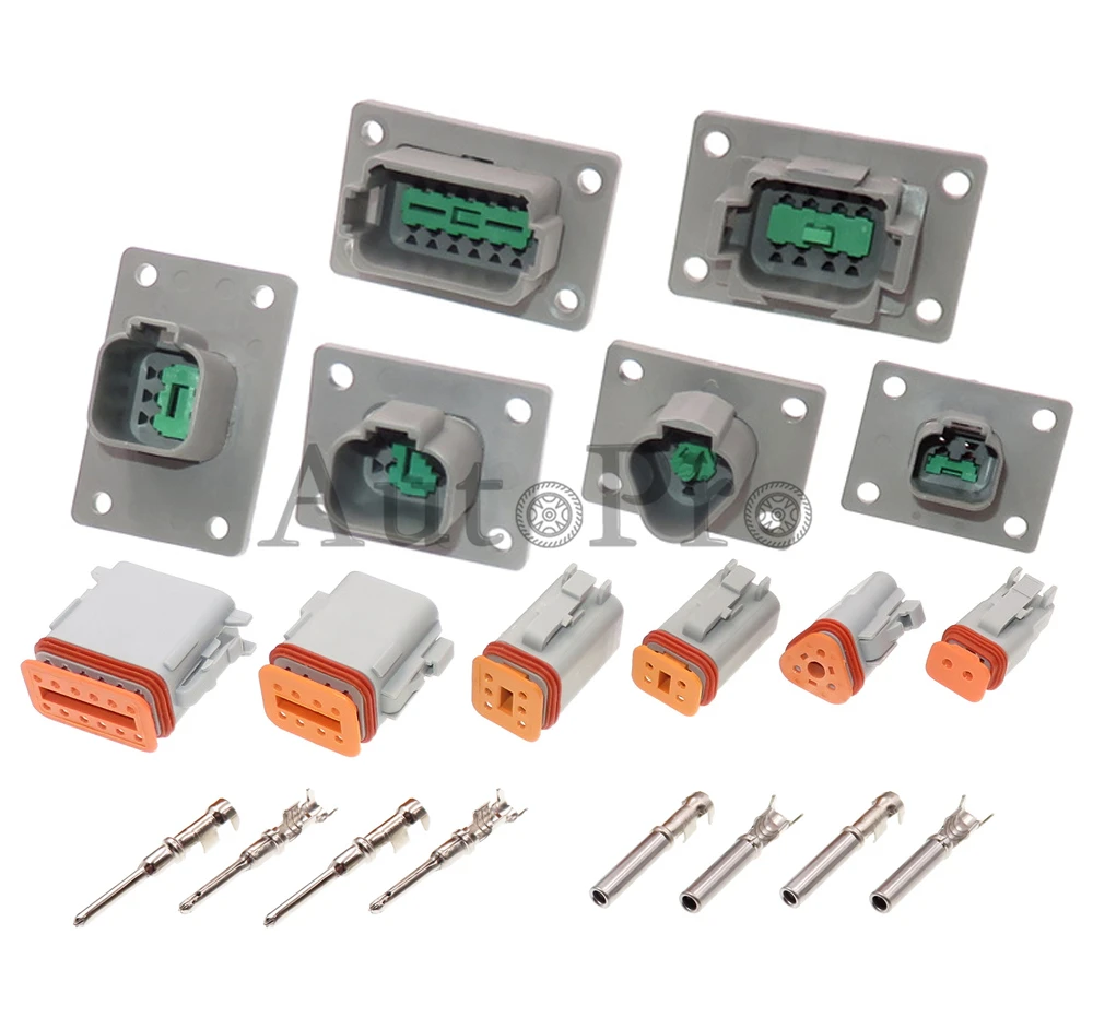 1 Set 2/3/4/6/8/12 Hole DT04-3P-L012 Auto Waterproof Male Female Butt Plugs DT06-2S Car Electrical Connector with Board Socket