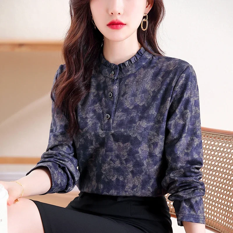 Новая модная возрастная повседневная элегантная женская рубашка с