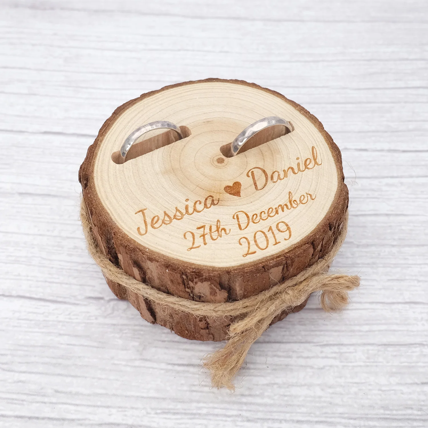 Персонализированная шкатулка для обручальных колец с гравировкой украшений