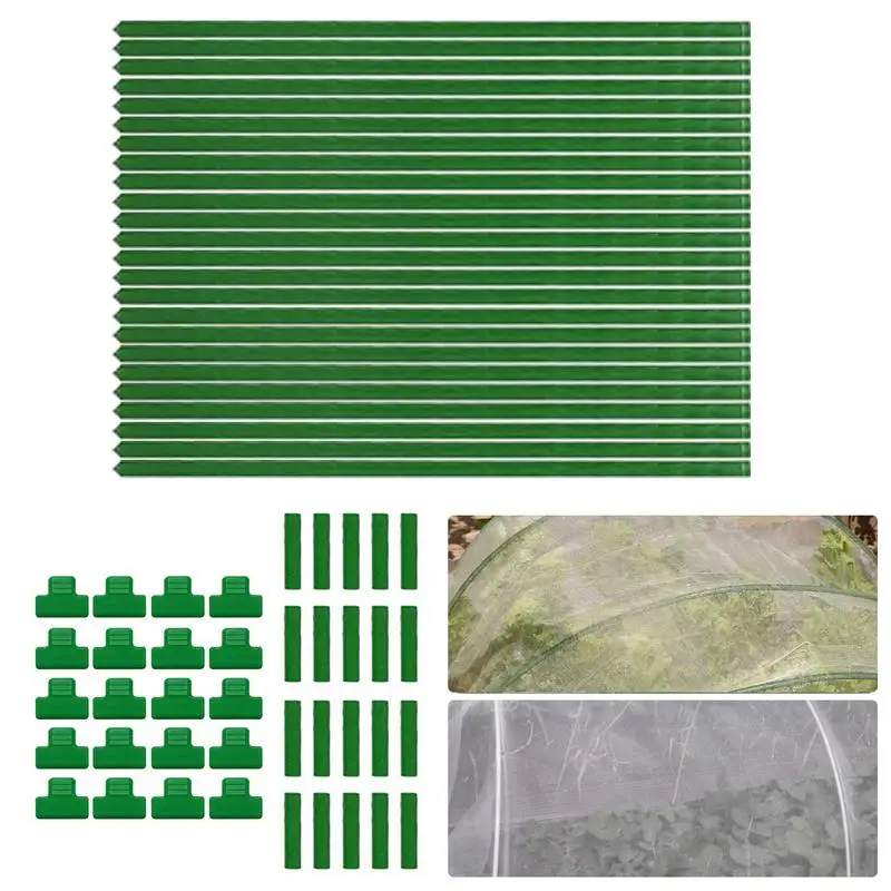 

Plant Support Garden Stakes Sturdy Greenhouse Hoops Frame Tunnel Rust-Proof Fiberglass Garden Hoops For Raised Beds
