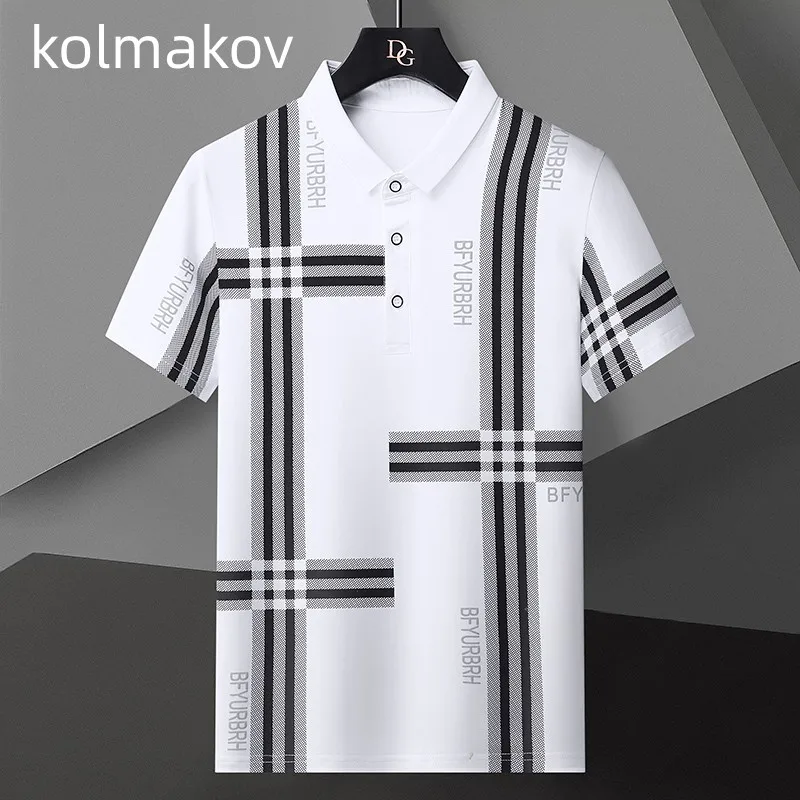 

Новинка лета 2023, футболка с лацканами, мужская повседневная Высококачественная модная трендовая Удобная дышащая рубашка-поло с коротким рукавом, женская