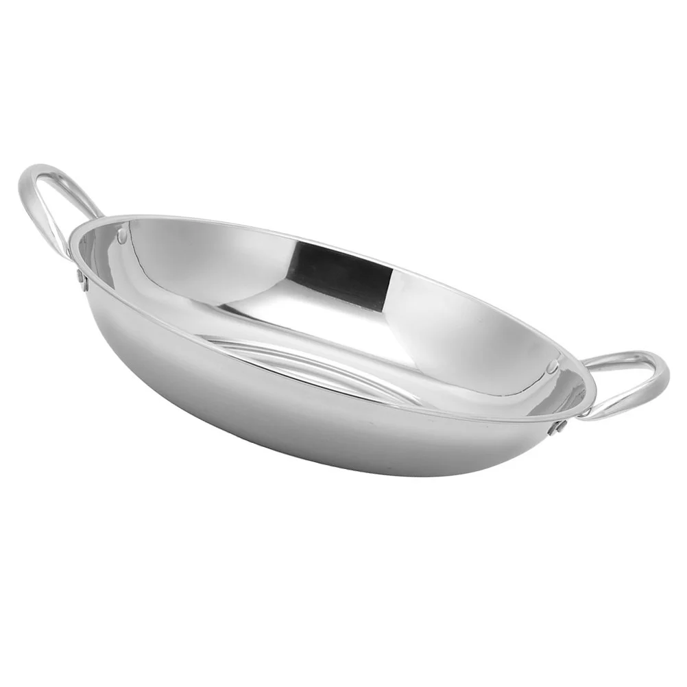 

Stainless Steel Pot Thickened Dry Noodle Cooking Kitchen Cookware Camping Cookwear Handle Utensil Wok Metal Home Stockpot