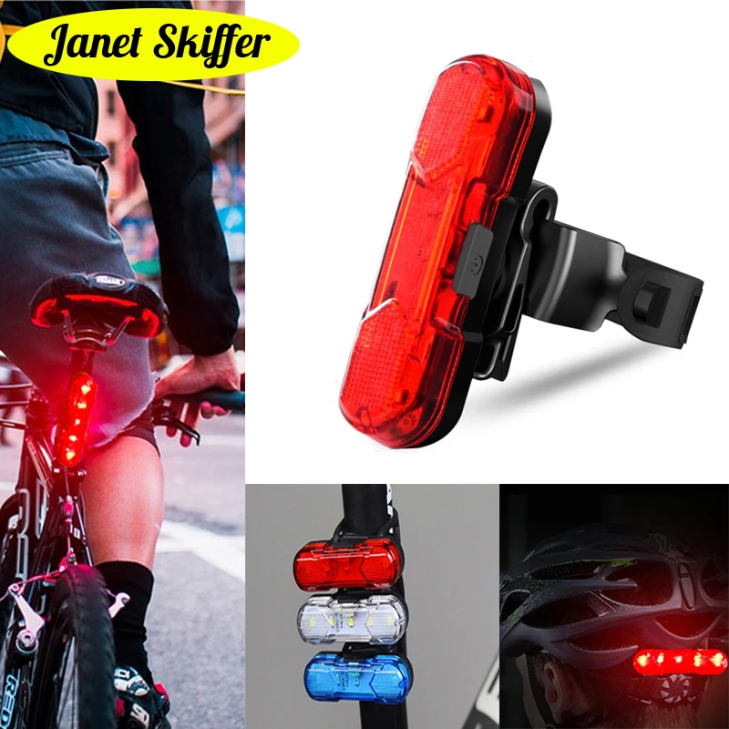 

1 шт., USB перезаряжаемые предупреждающие лампы для горного и дорожного велосипеда, 30 люмен, водонепроницаемый противоударный фонарь для вело...