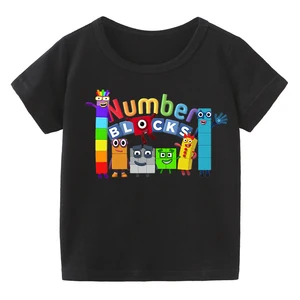 Imported Children Cute NumberBlocks Clothes Kids Summer Fashion T-shirt Baby Boys Cartoon Tshirts Toddler Gir