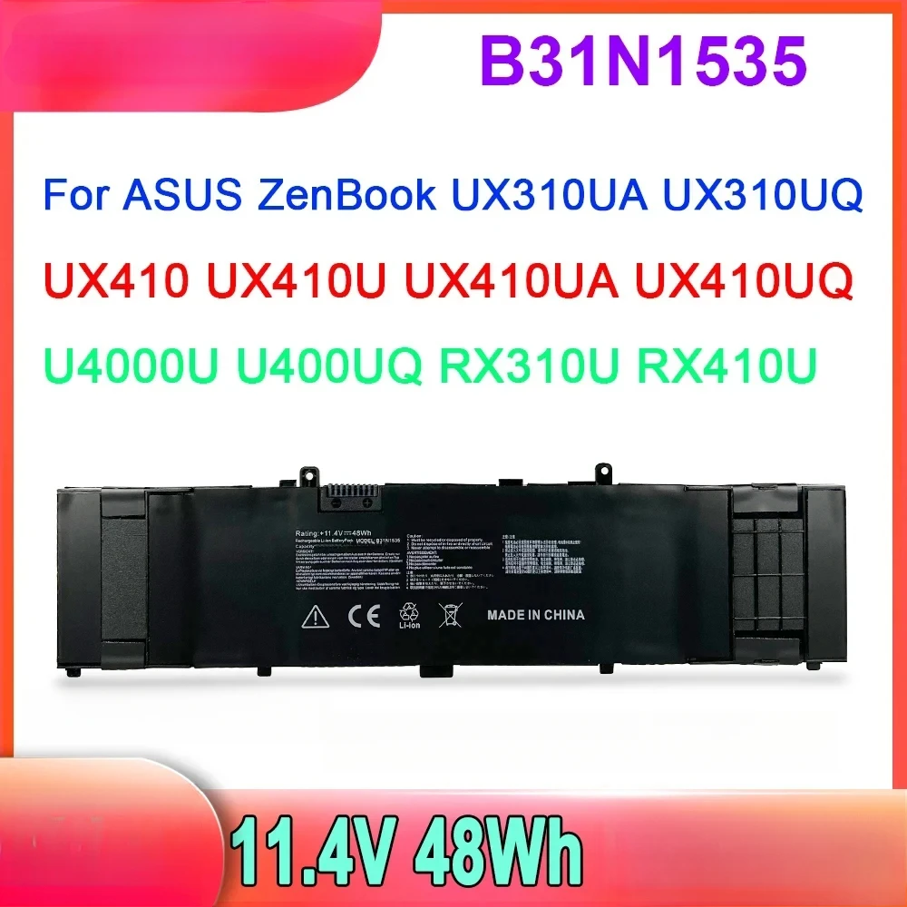 Аккумулятор для ноутбука ASUS ZenBook UX310 UX310UA UX310UQ UX410 UX410U UX410UA UX410UQ U4000U U400UQ RX310U 11 4 В B31N1535