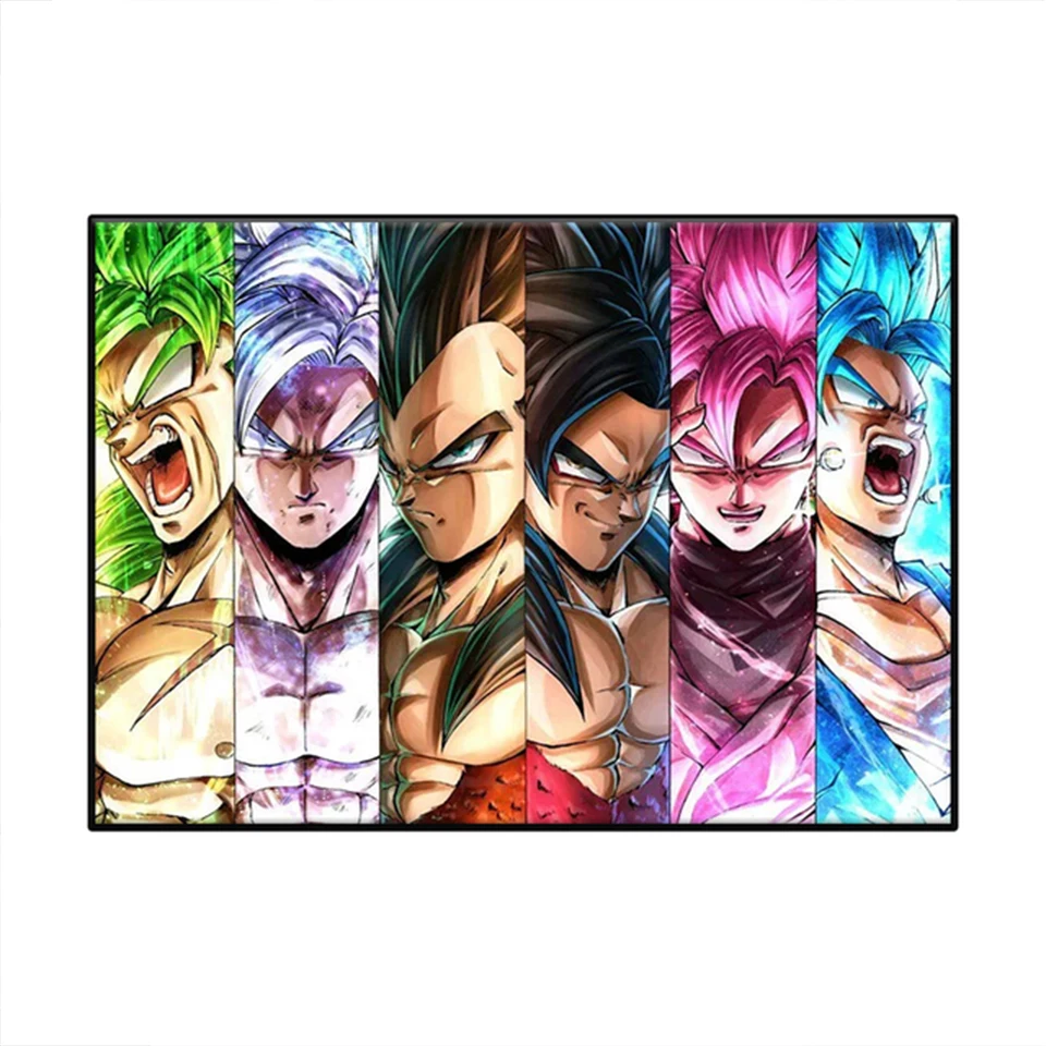 

5D алмазная живопись, японский аниме персонаж Гоку, дракон, супер жемчуг, DIY полная вышивка стразы, мозаика, украшение, обои