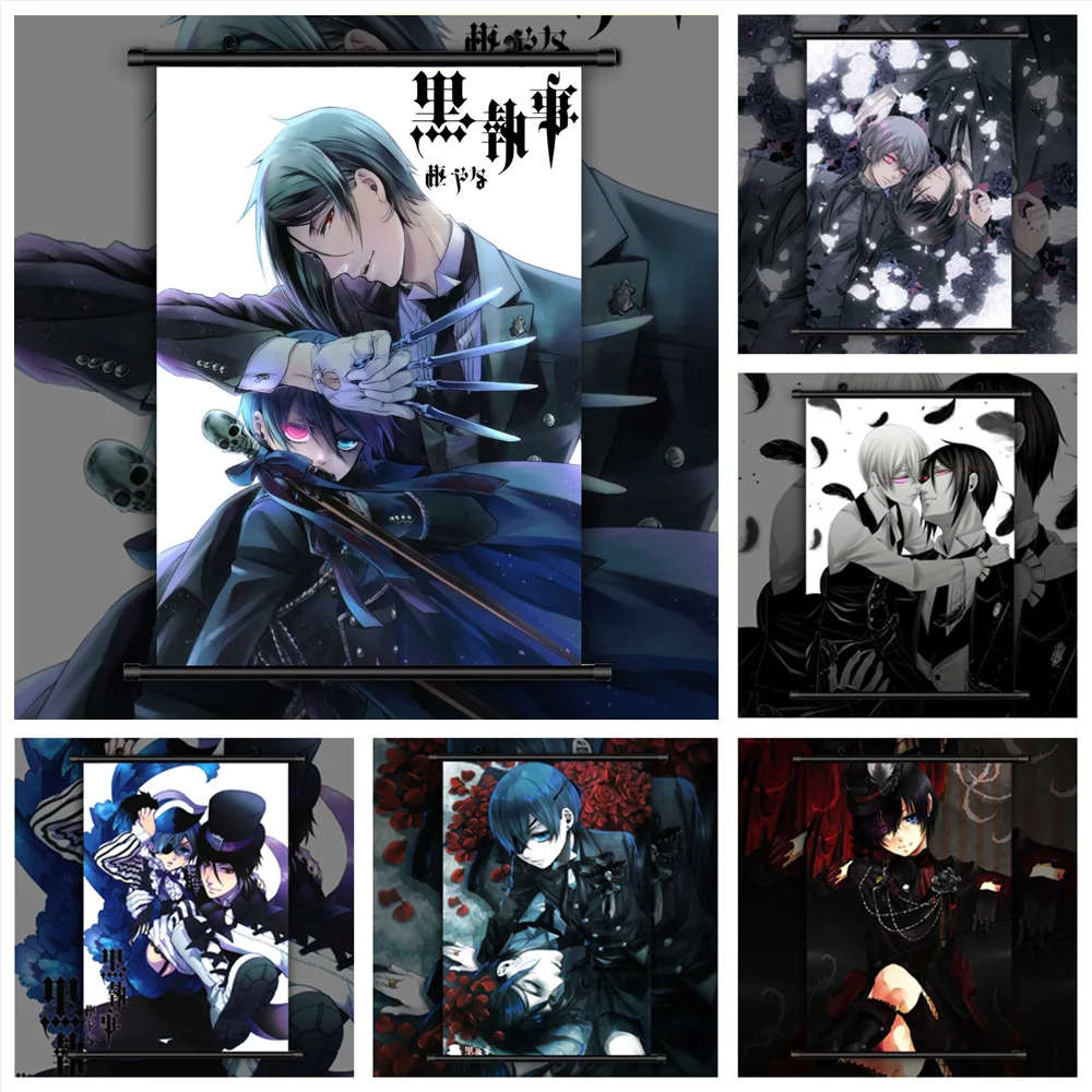 

DIY Oil Painting By Numbers Black Butler Anime Ideas Gift Handpainted Art Wall Bedroom Living Room Home Decor Kids Room Decors
