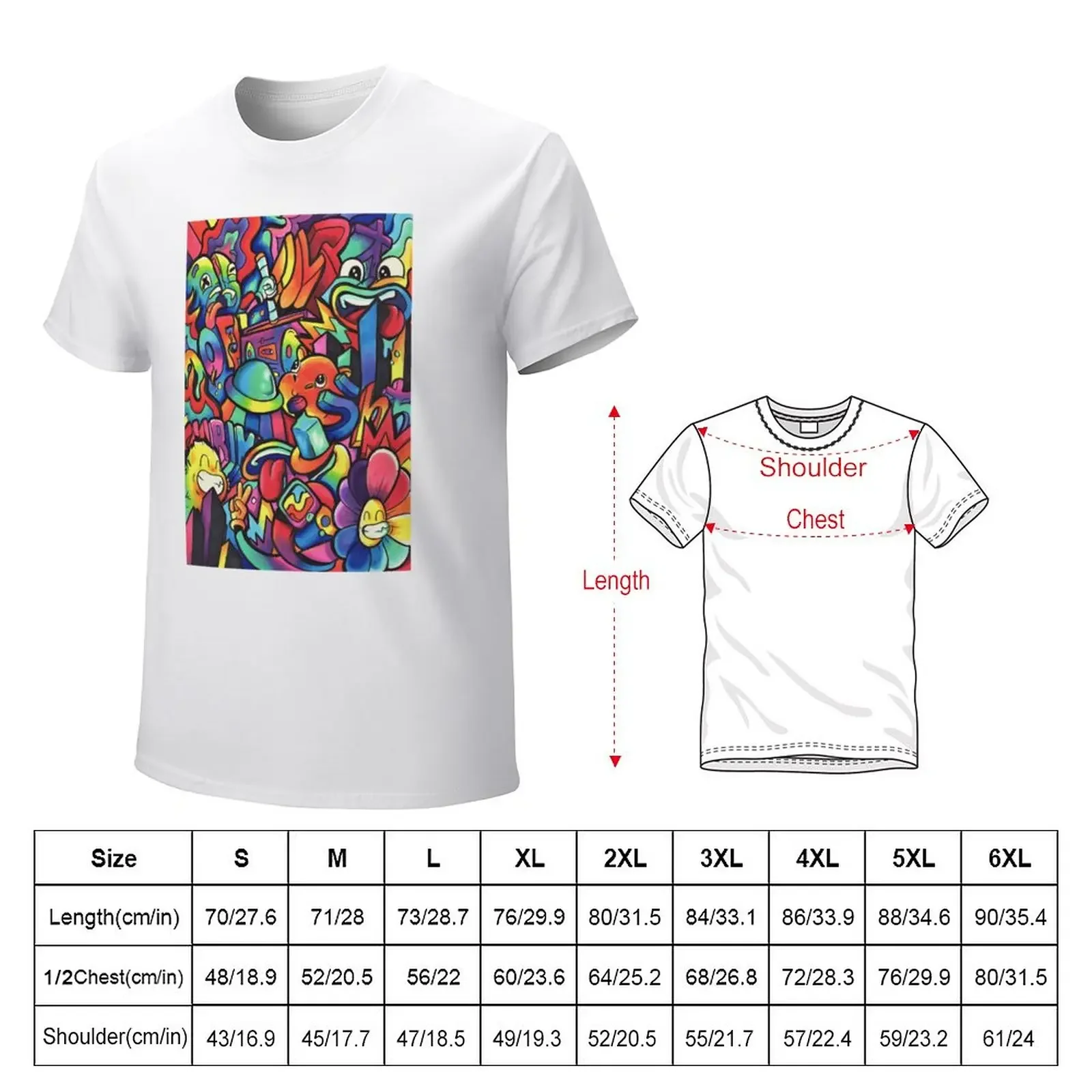 G A L C T I // Copic Marker каракули футболка быстросохнущая Эстетическая одежда облегающие