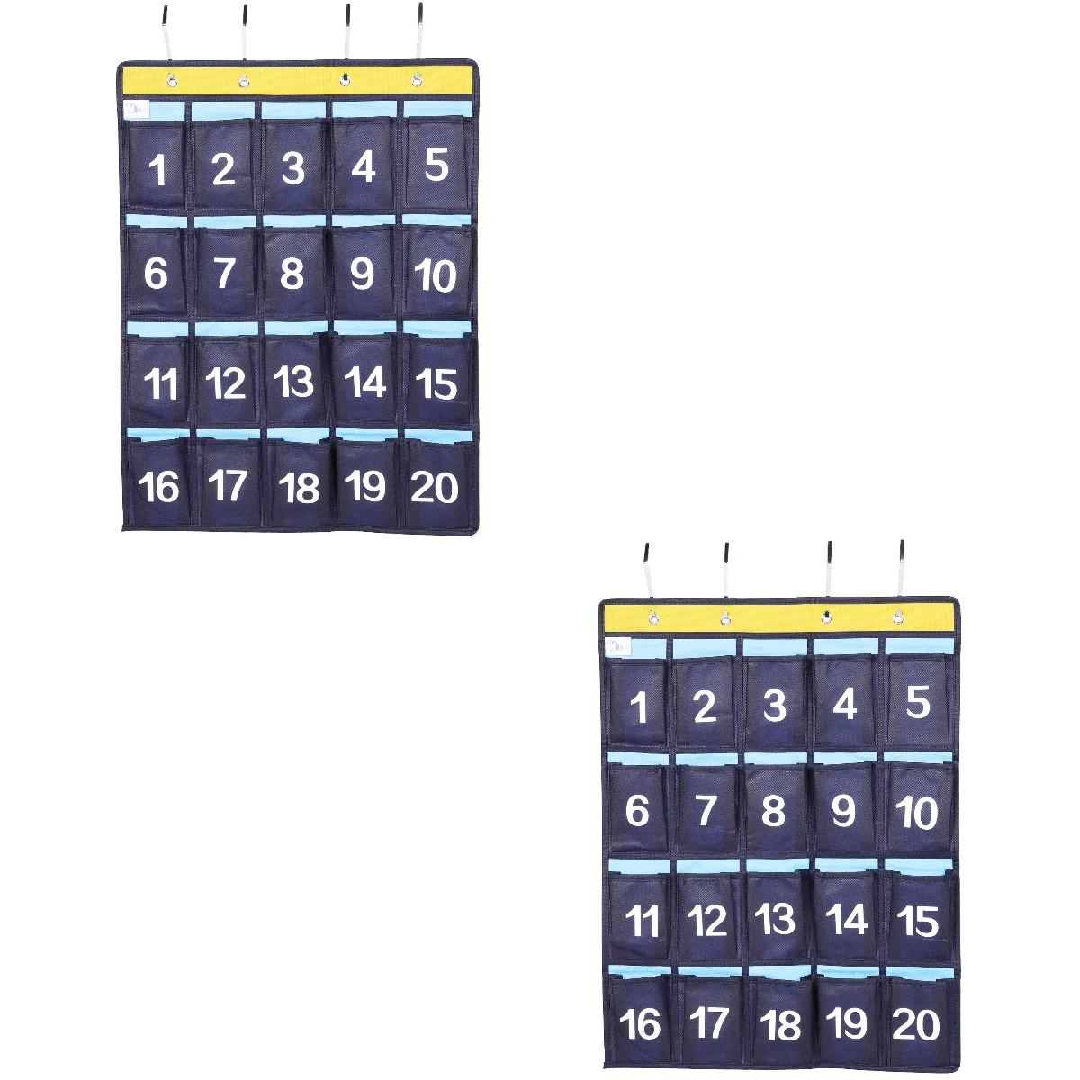 

2 PCS Pocket Organizer Pouch Cell Phones Calculators Holders Non-woven Fabric Wall Door Hanging