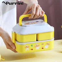 microwave lunch box with spoons fork portable lunch box school child plastic picnic boxes compartments storage food container