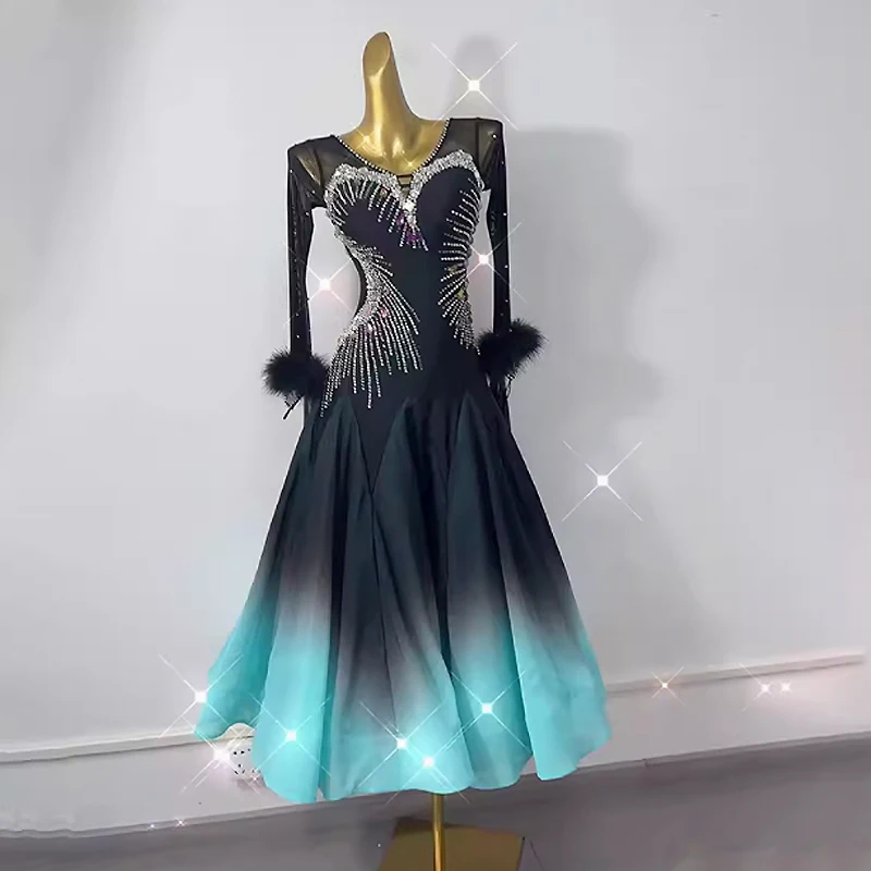 Платье для вальса Женский костюм Бальных соревнований женское платье