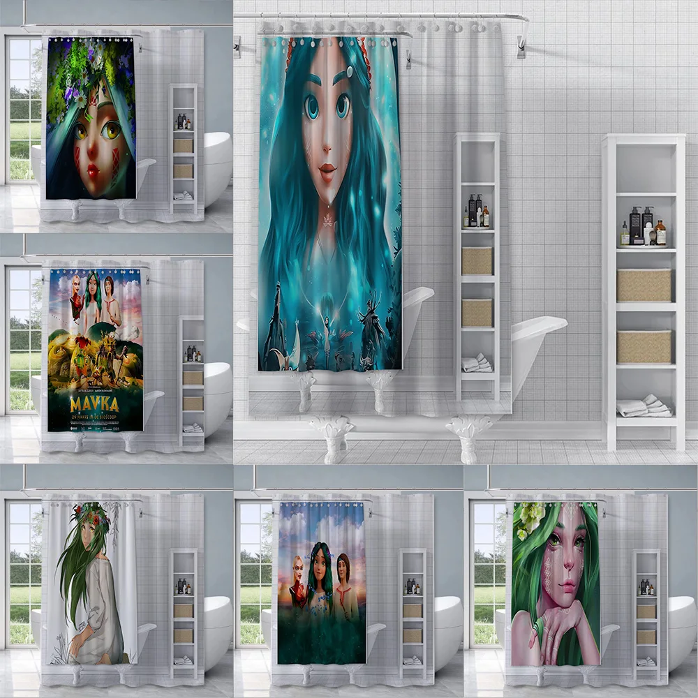 Tsartun занавеска для душа из аниме-фильма Mavka Forest Song водонепроницаемые шторы ванной