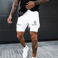 men fitness bodybuilding shorts gyms workout male breathable 2 in 1 double deck quick dry sportswear jogger new beach shorts men