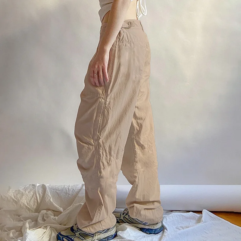 

Брюки-карго женские в Корейском стиле, модные трендовые винтажные спортивные штаны в стиле Харадзюку, повседневные мешковатые джинсы, 2022