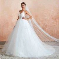 sexy lady dress lace halter embroidered bead sleeveless ball gown wedding dress cathedral train backless with white