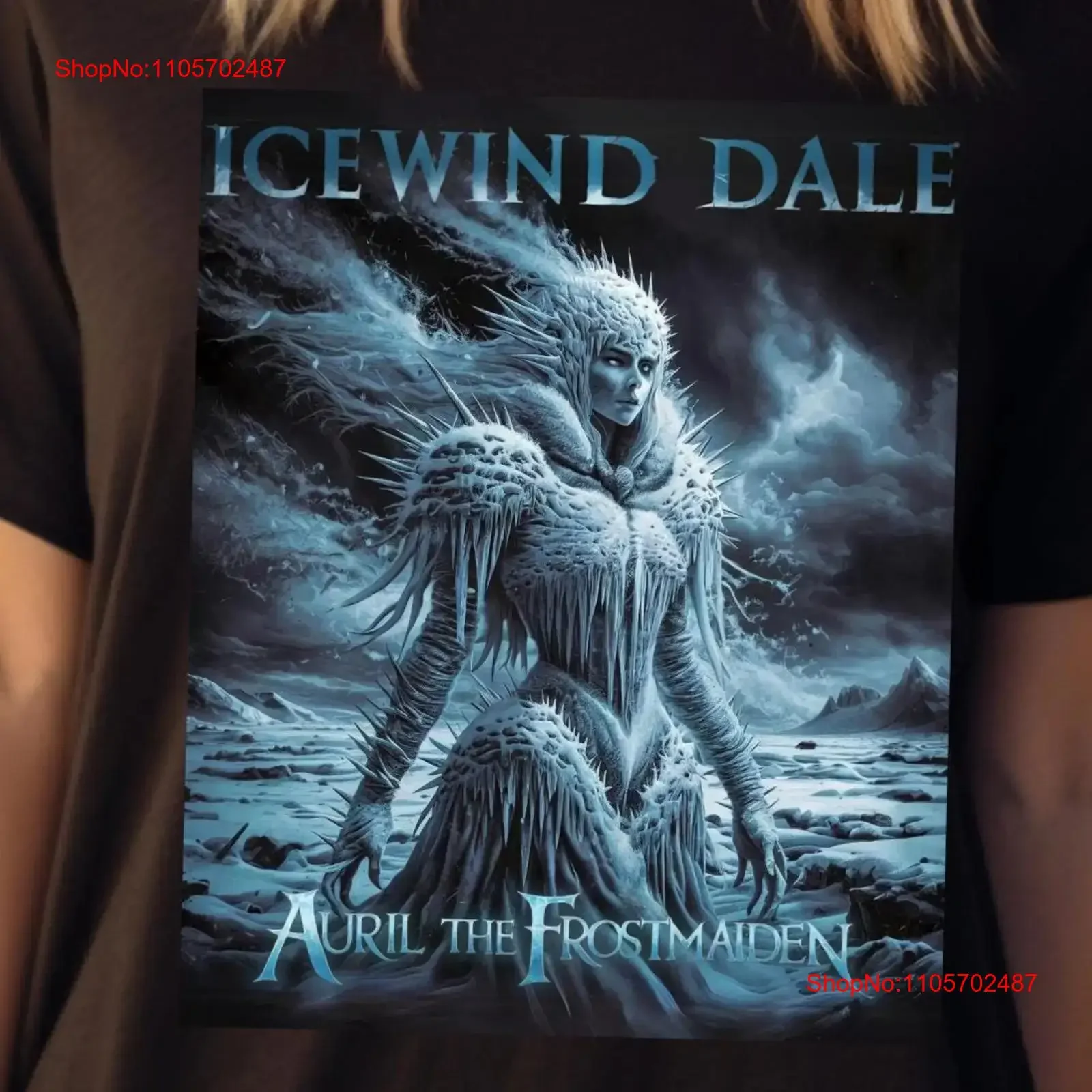 Фото Футболка Icewind Dale Auril the Frostmaiden, винтажная, модная, эластичная, унисекс, для повседневной носки, слегка повседневная, с эффектом потертости №1