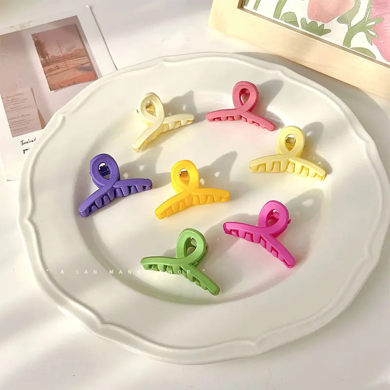 

Заколки для волос женские, милые цветные матовые Акриловые зажимы для волос, милые зажимы для взрослых, модные аксессуары для волос