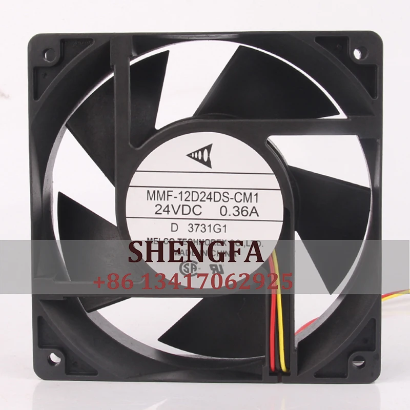 

Case Fan Mitsubishi Dual Ball Bearing 120*120*38MM 24V 0.36A MMF-12D24DS-CM1 120MM Inverter Dedicated Cooling Fan