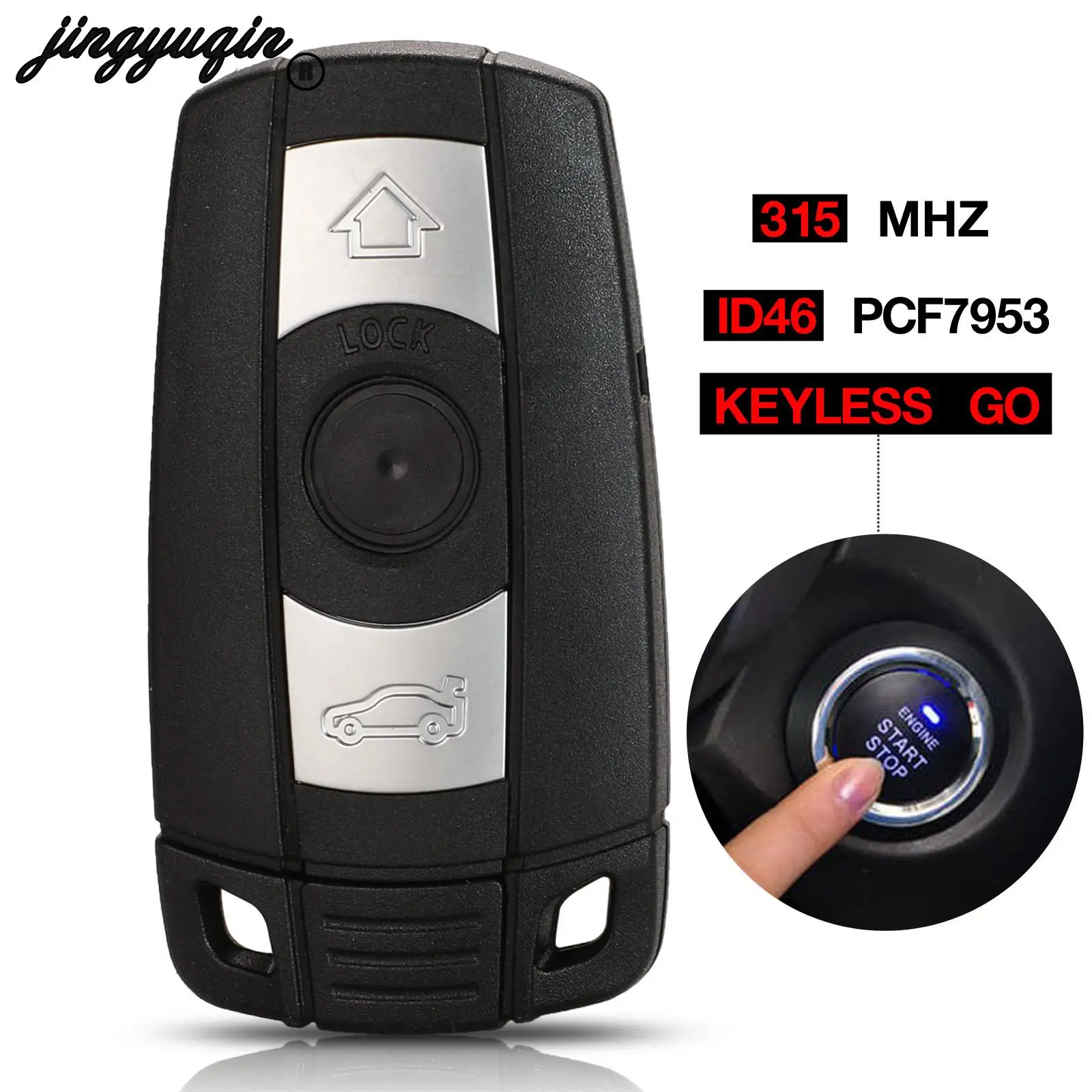 Интеллектуальный Дистанционный Ключ Jingyuqin Keyless-go Для Bmw Cas3 3/5 Series X5 2006-2011 С Чипом