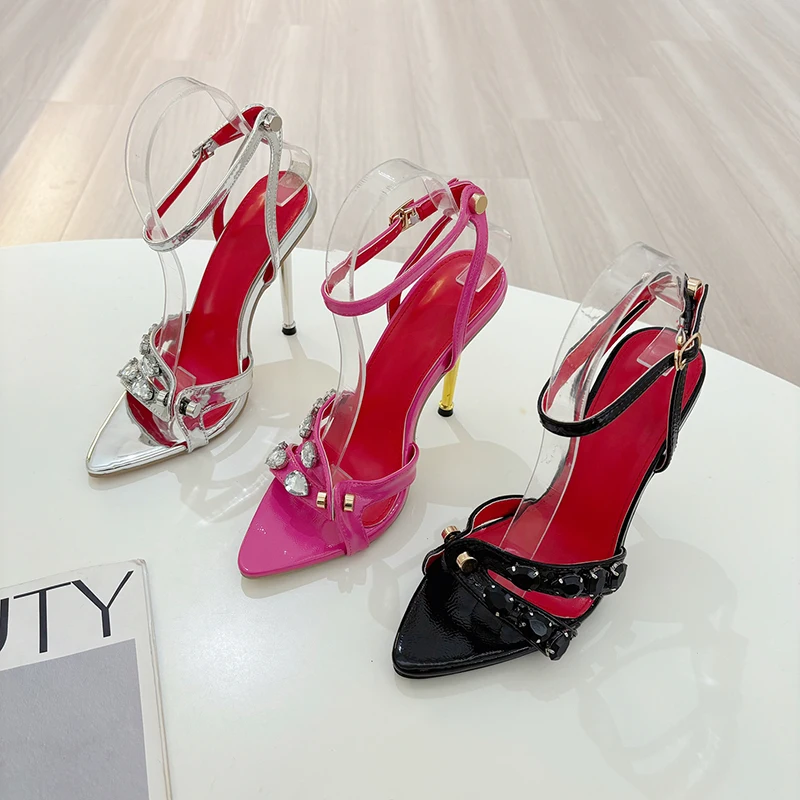 Kcenid/летние женские босоножки на тонком высоком каблуке в уличном стиле с