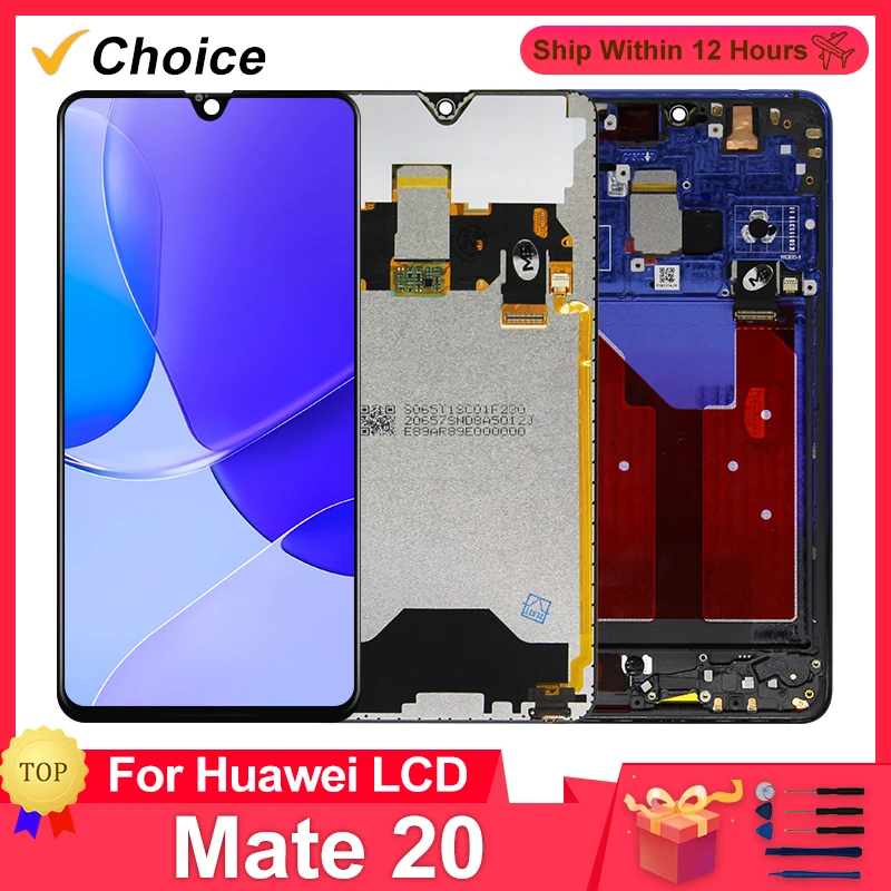 6 53 &quotIPS для Huawei Mate 20 ЖК-дисплей цифровой преобразователь сенсорного экрана