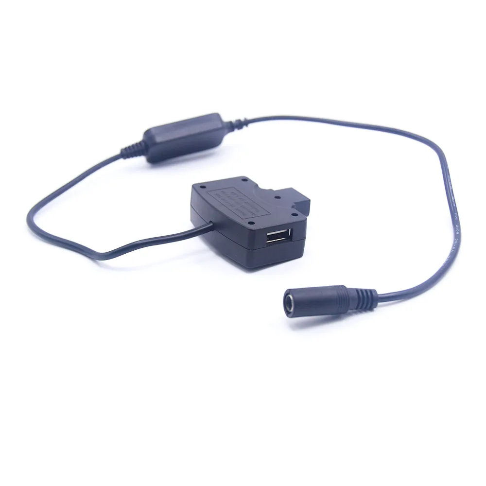 

V-mount Li-ion Batteries D-Tap Splitter Adapter 11V-17V Male to Female DC Output USB 5V 1.6A for Monitor Light Lamp Camera