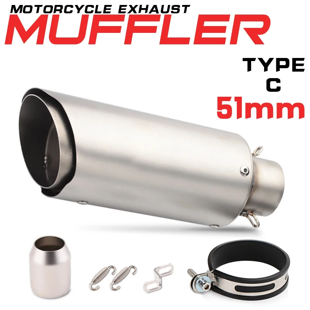 

Универсальный 51 мм мотоциклетный двухслойный глушитель для R15 MT03 CBR650R ZX10R Z250 GSXS125 RSV4 S1000RR R1M TMAX560 ADV750