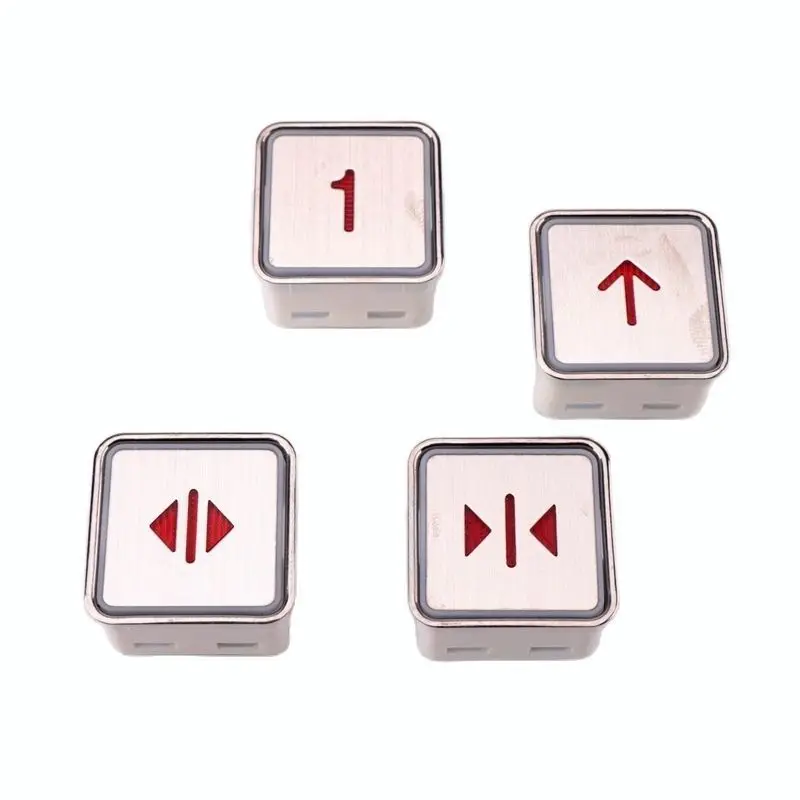 5 шт., аксессуары для лифтов Thyssen, квадратная нержавеющая сталь, 33X33, кнопка переключателя AK-1 MT42 MTD270