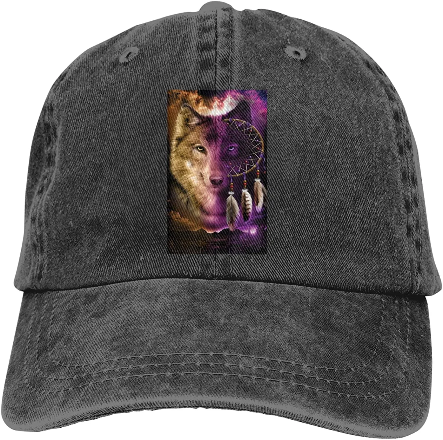 

Wolf Dreamcatcher Unisex Cowboy Hats Baseball Caps Adult Adjustable Hats