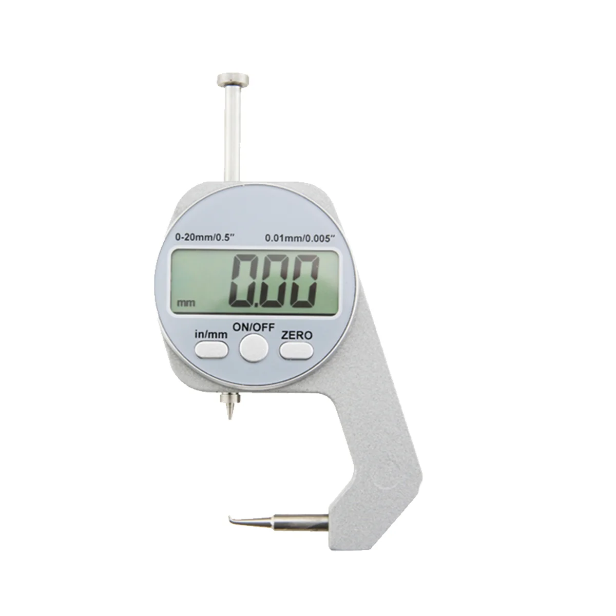 

Digital Display Thickness Gauge Electronic LCD Micrometer Metric Wall Thickness Measurement Tools 0-20mm Elbow Style
