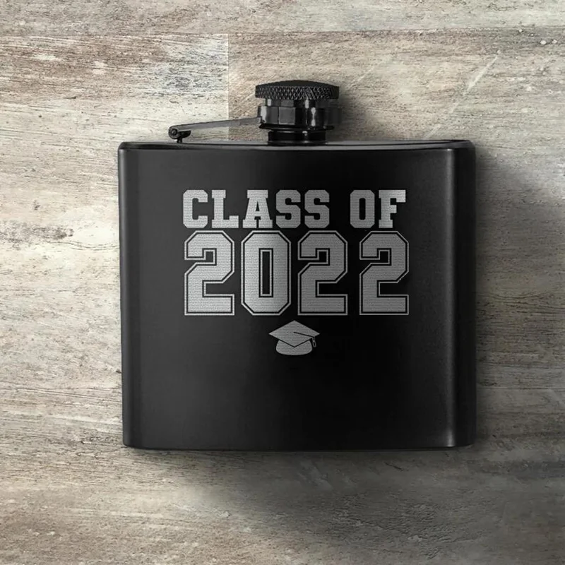 

Senior Class Of 2022 Hip Flask High School College Masters Graduate Congrats Grad Graduation travel party Friend present Gift