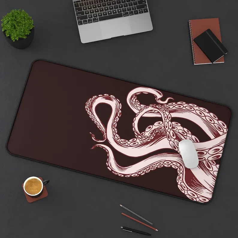 

Octopus Desk Mat, Large Mouse Pad, Full Desk XXL Extended Gaming Mouse Pad, Laptop Computer Keyboard Mousepad for Office & Home