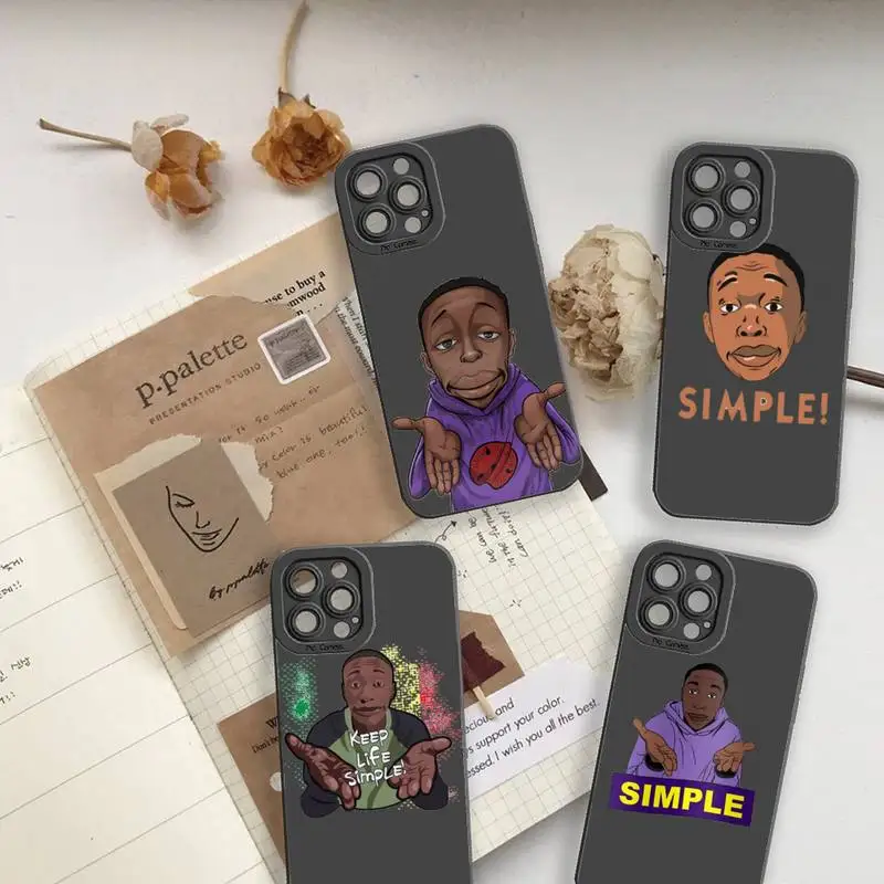 

Khaby lame funny cartoon Phone Case For iPhone 13 12 11 Pro MAX Mini X XS XR 7 8 Plus Camera Lens Liquid Silicone