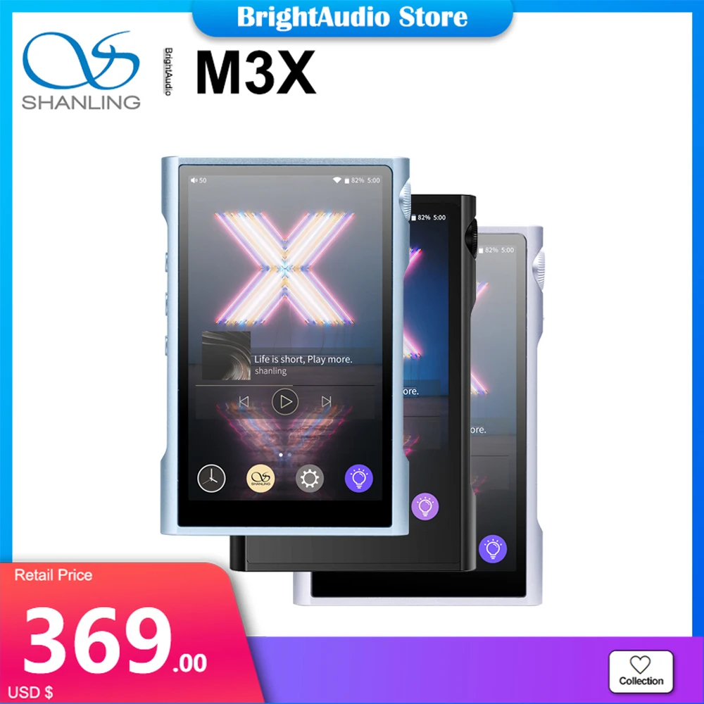 SHANLING M3X MQA Android MP3-плеер Bluetooth Dual ES9219C DAC / AMP DSD256 32bit/384kHz Hi-Res портативный музыкальный DAP
