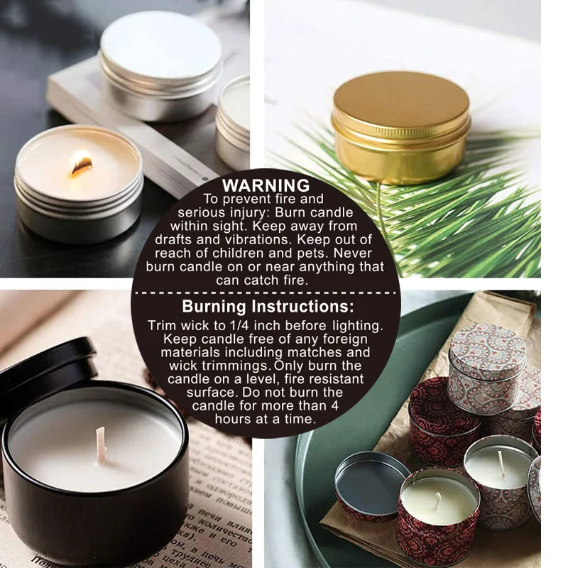 500 шт./рулон красочные свечи предупреждающие этикетки наклейки для банок