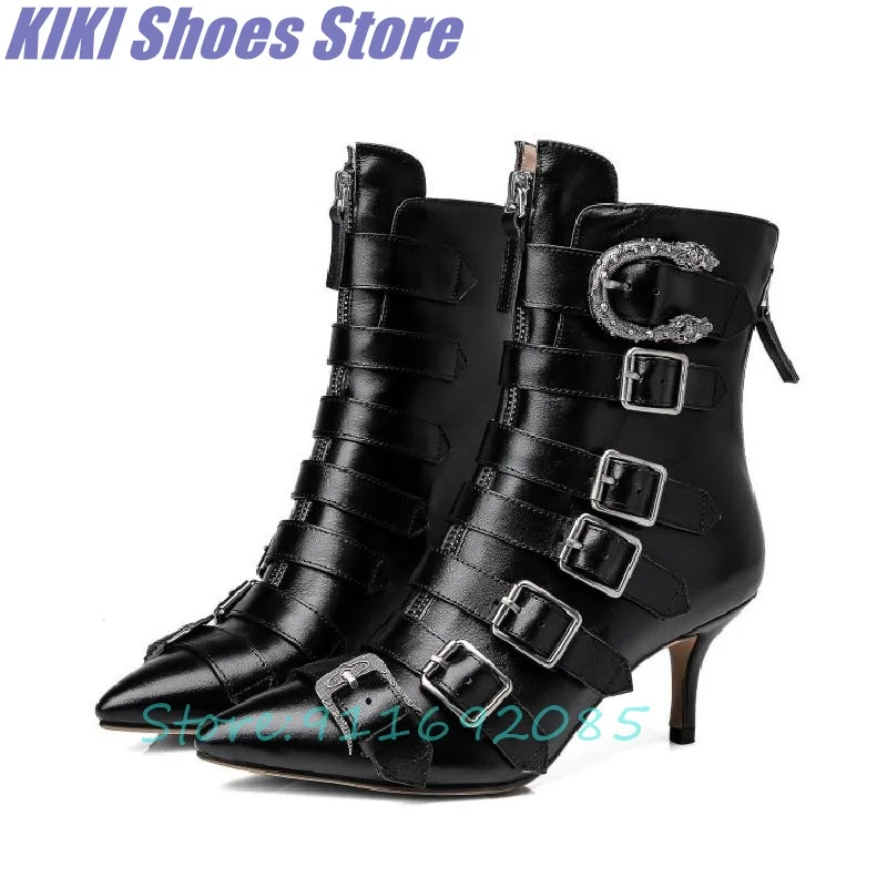 

Женские кожаные ботинки на шпильке, большие размеры