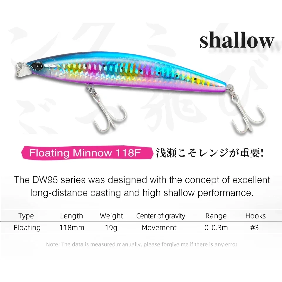 TSURINOYA искусственная жесткая приманка для морской рыбалки 118 мм 19 г 0-30 см