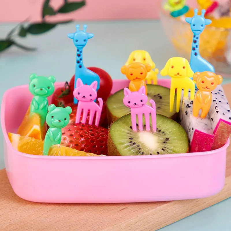 

Fruit Fork Mini Cartoon Kids Food Fruit Pick Toothpick Party Decor Random Color