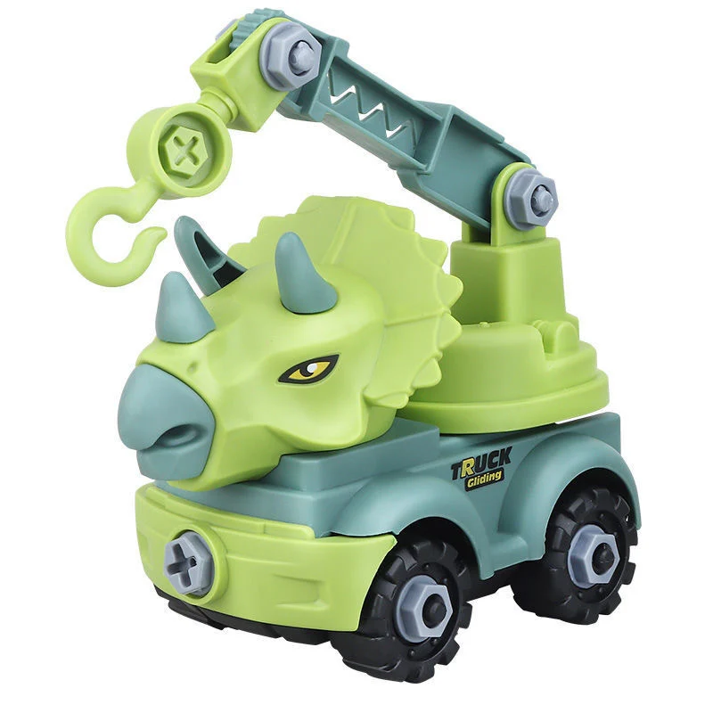 Children's Construction Toys Dinosaur Engineering Car Excavator Dump Truck Educational DIY Model Car Toys for Kids Boys Cars Toy images - 6