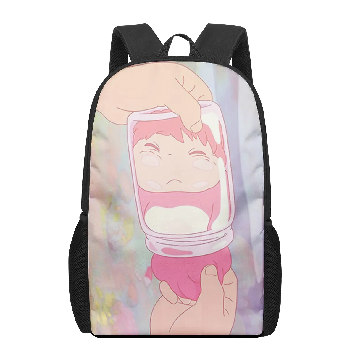 Ponyo on the Cliff anime 3D Print School Bags for Teenage Girls Boys Casual Children Bookbags Kids Backpacks Student Book Bag