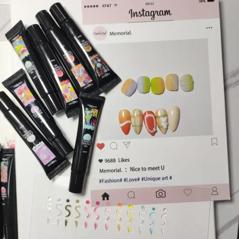 

5D Hose Candy Stereo Nail Polish конфеты Макаруны Jelly оставьте Гель-лак для ногтей трехмерный клей для магазина ногтей