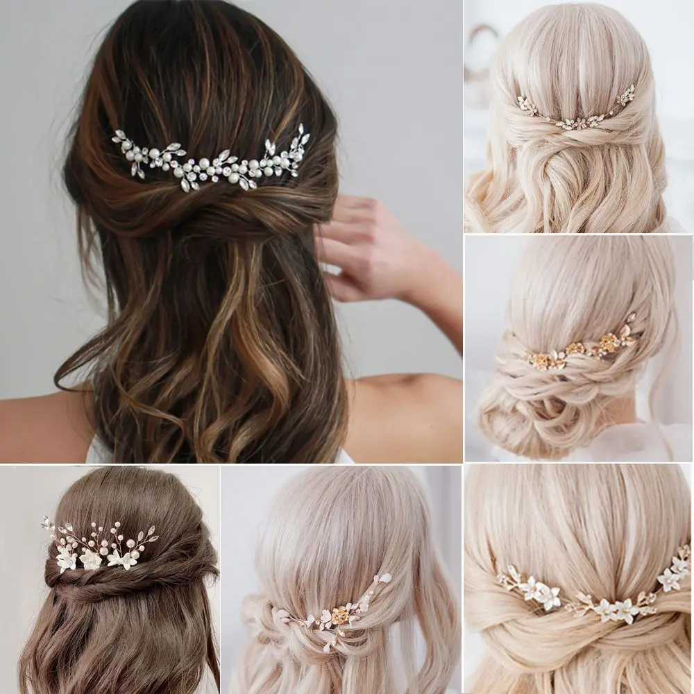 

Wedding Handmade Decoration Hair Ornament Hair Pins Bridal Hairpin Tiara Jewelry Crystal Headband