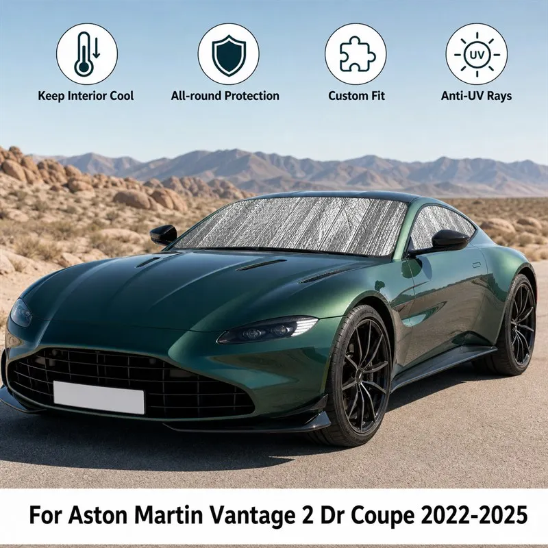 Для Aston Martin Vantage 2-дверное купе 2022-2025: Полный комплект солнцезащитных шторок для окон автомобиля, блокирующих УФ-излучение, обеспечивающих конфиденциальность и теплоизоляцию, складные автомобильные шторки (art.: 3920dbd9bf47e) - 3920dbd9bf47e